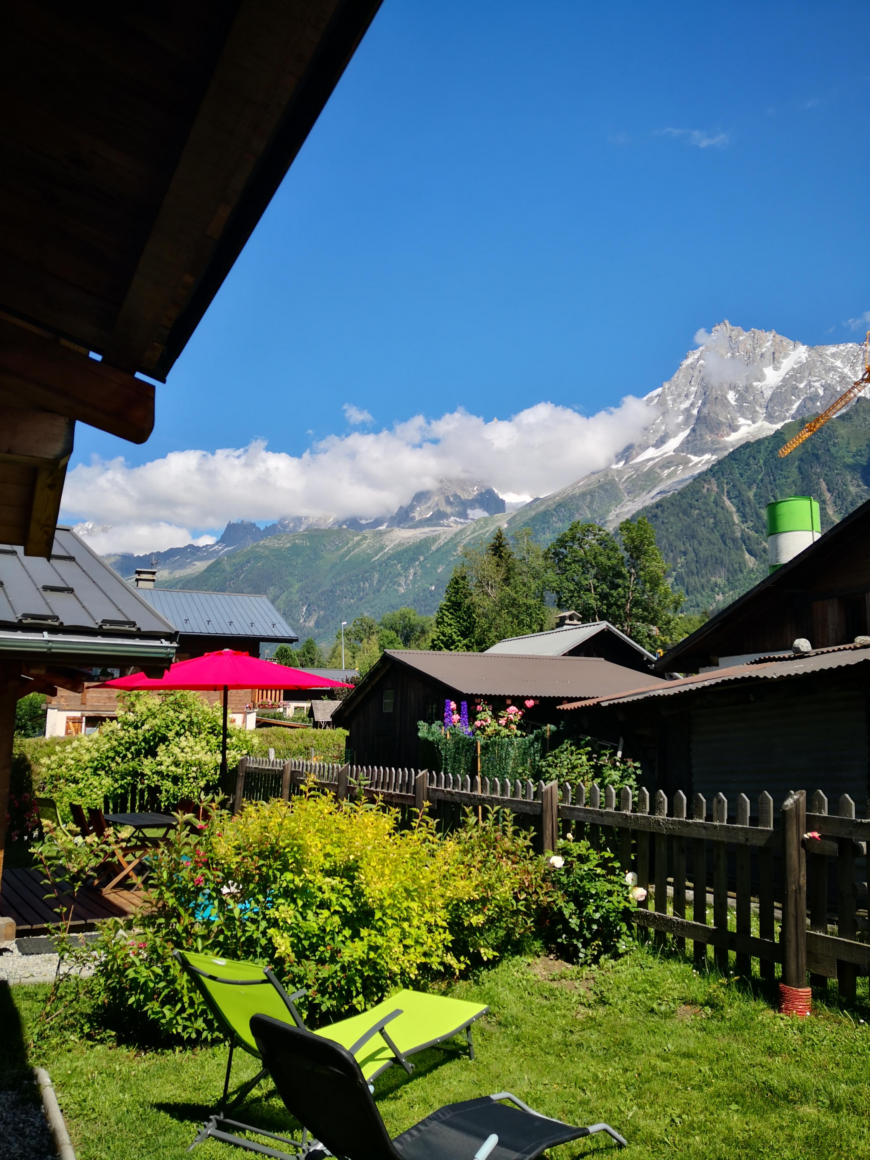 La vue sur la chaine du Mont-Blanc