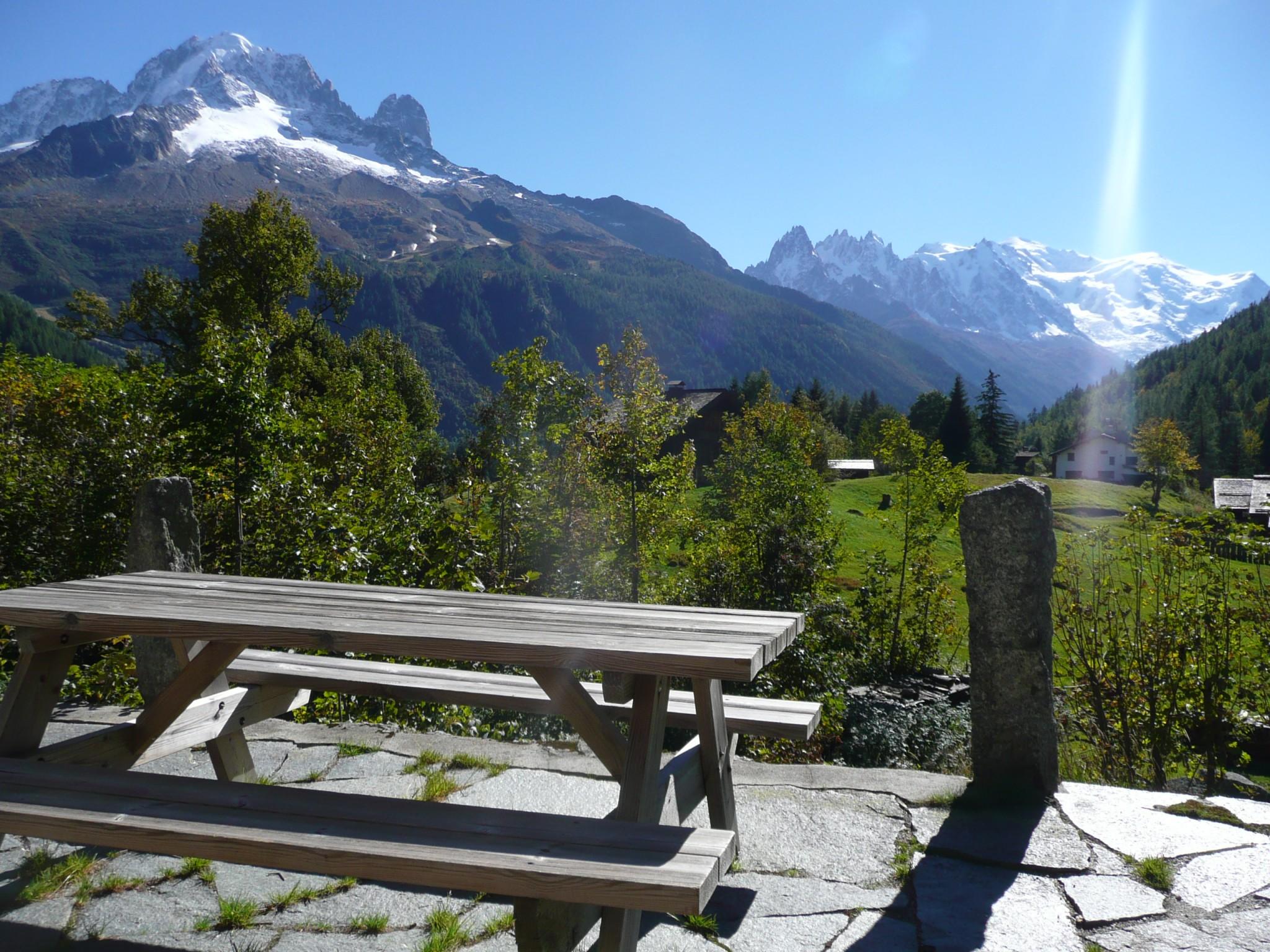 panorama exceptionnel sur la chaine du Mont-Blanc